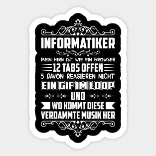 Informatiker Informatik Browser Computer IT Sprüche Software Sticker